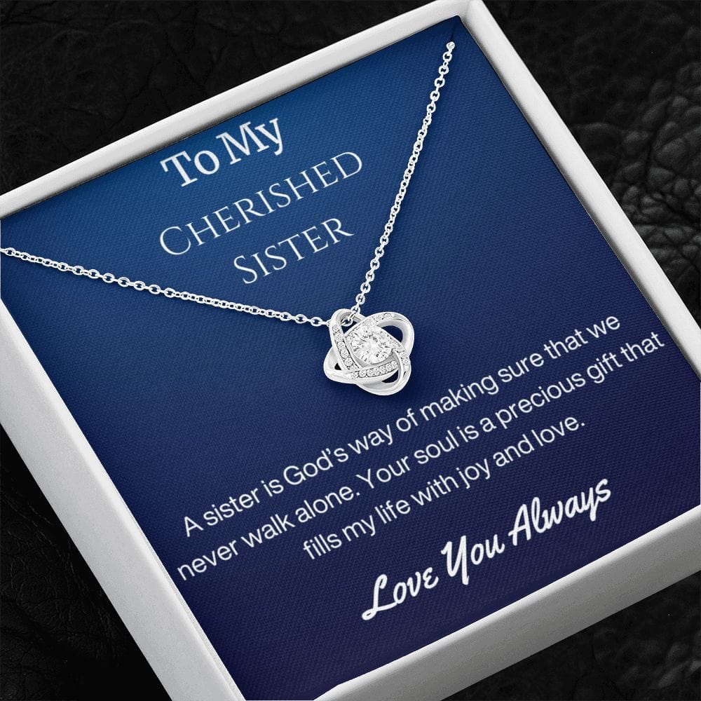 Sister Birthday Gift Necklace with Message Card and Gift Box - God's Way