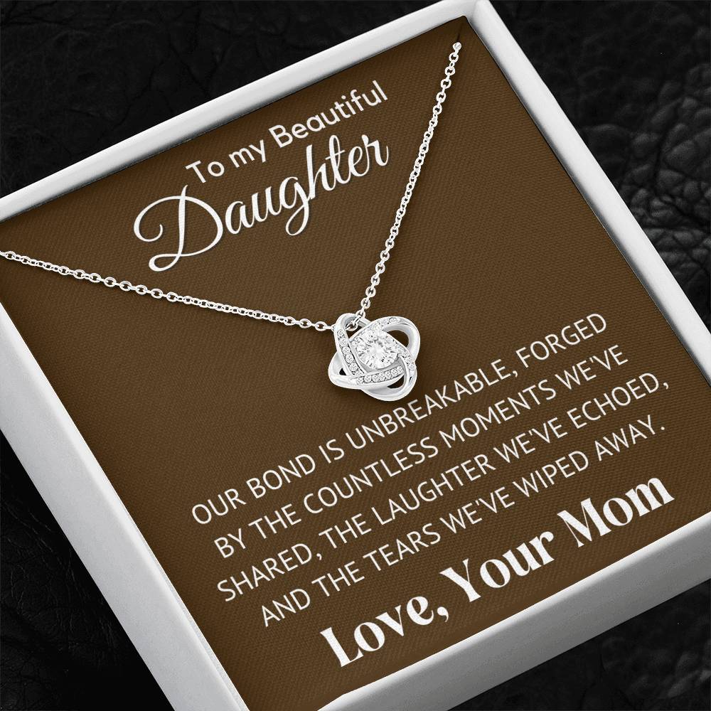 Our Bond Is Unbreakable, Gift For Daughter From Mom With Message Card And Gift Box