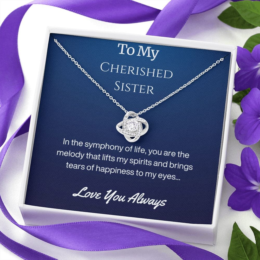 Sister Birthday Gift Necklace with Message Card and Gift Box - Symphony of Life