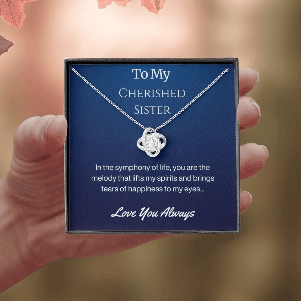 Sister Birthday Gift Necklace with Message Card and Gift Box - Symphony of Life