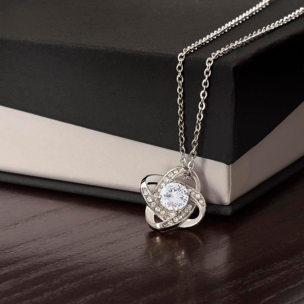 16th Birthday Gift For Her, Love Knot Necklace With Message Card And Gift Box - Hard To Believe