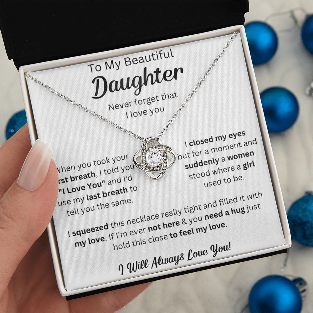 Gift For Daughter From Mom With Message Card And Gift Box - First Breath