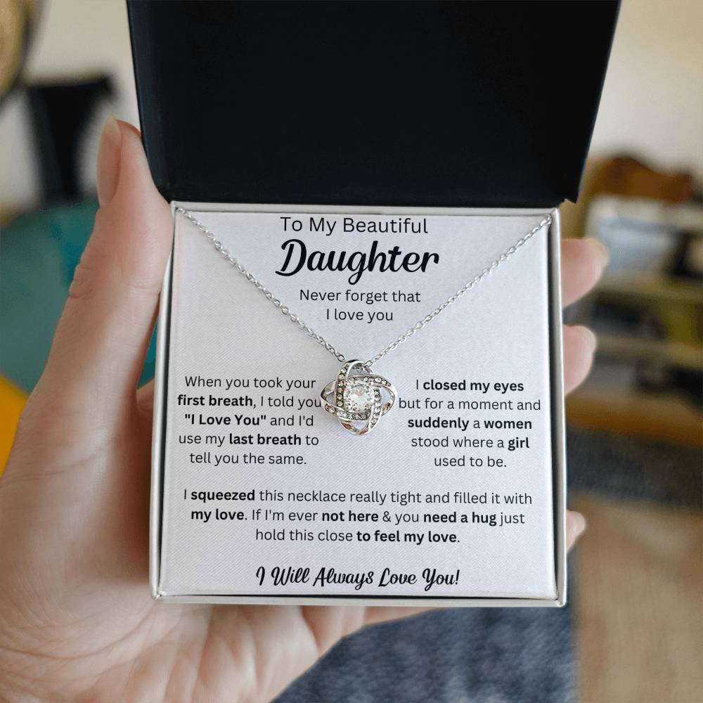 Gift For Daughter From Mom With Message Card And Gift Box - First Breath