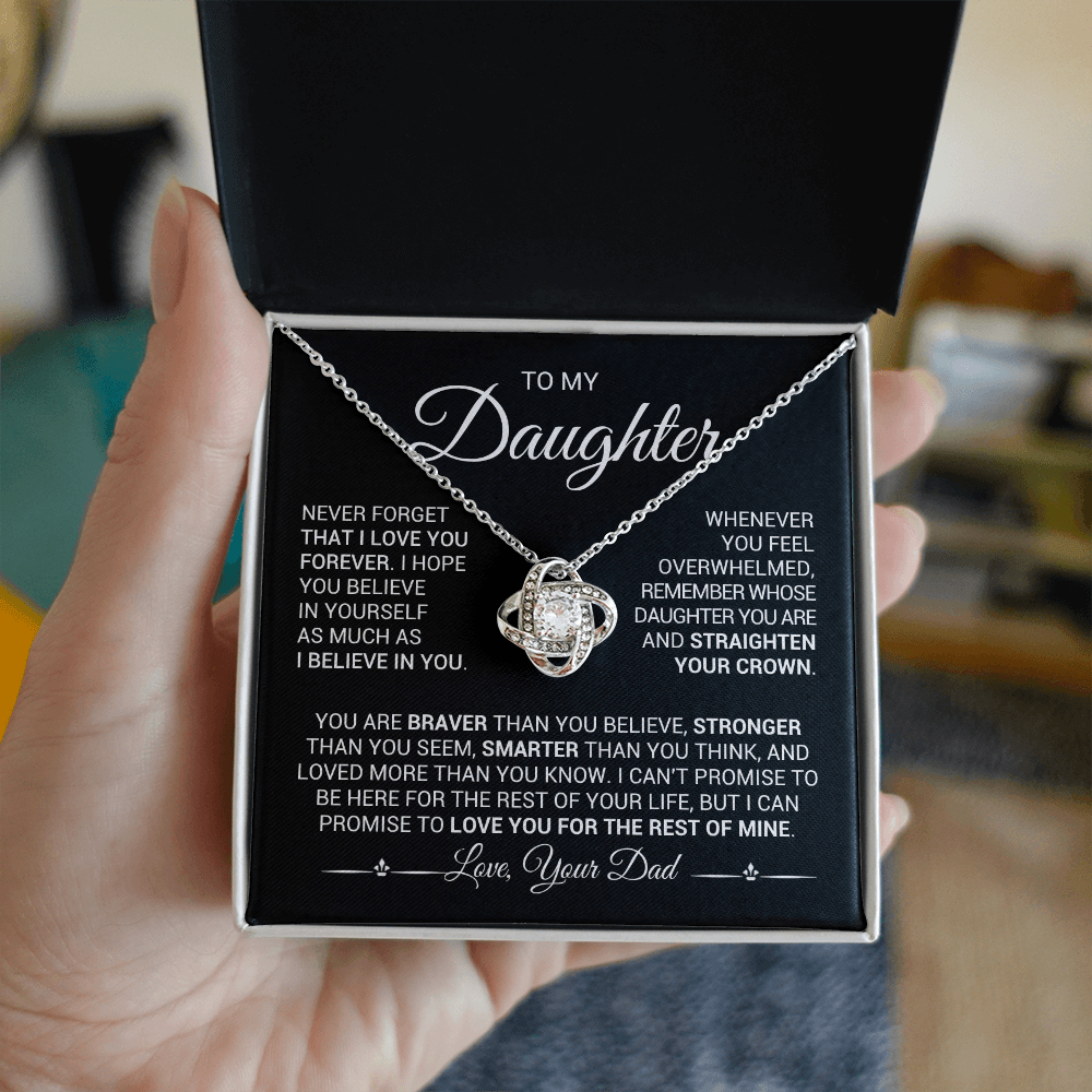 nspirational Message Card Necklace for Daughter from Father   