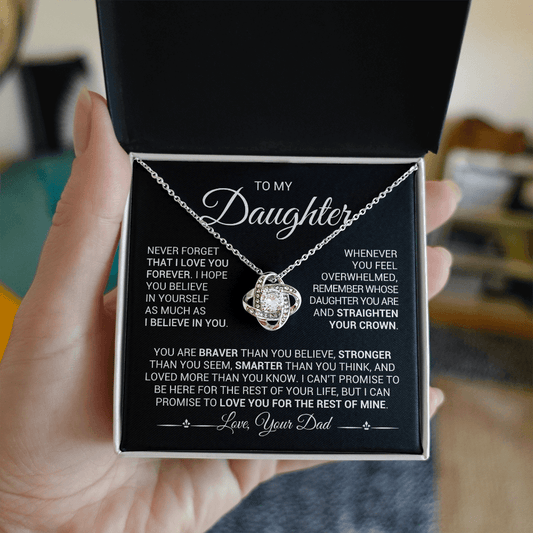 nspirational Message Card Necklace for Daughter from Father   
