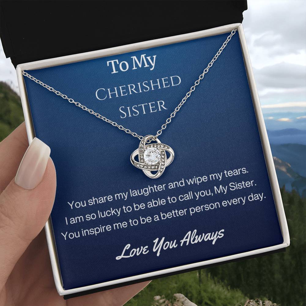 Sister Birthday Gift Necklace with Message Card and Gift Box - You Share My Laughter