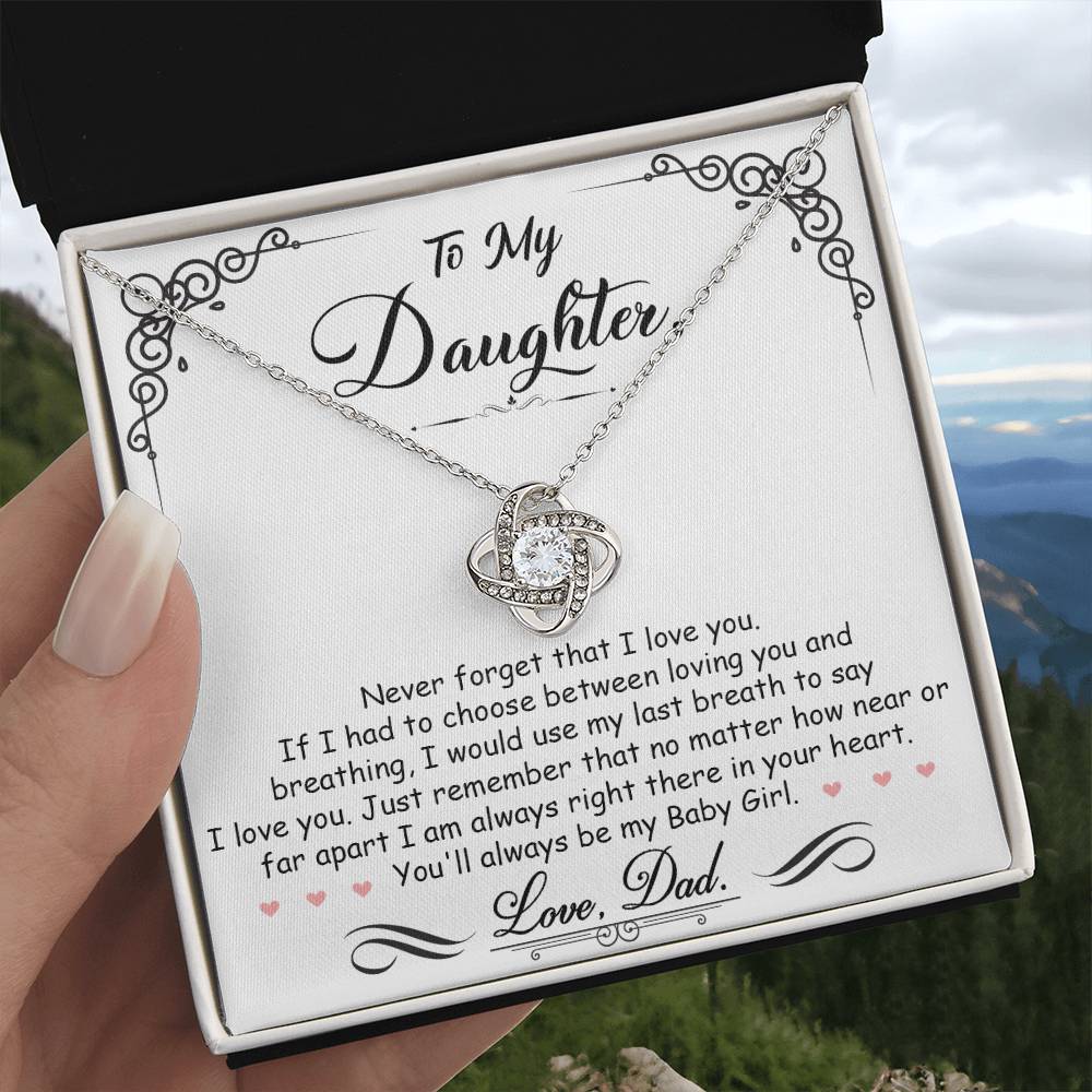 Gift For Daughter From Dad With Message Card And Gift Box - Always Be My Baby Girl