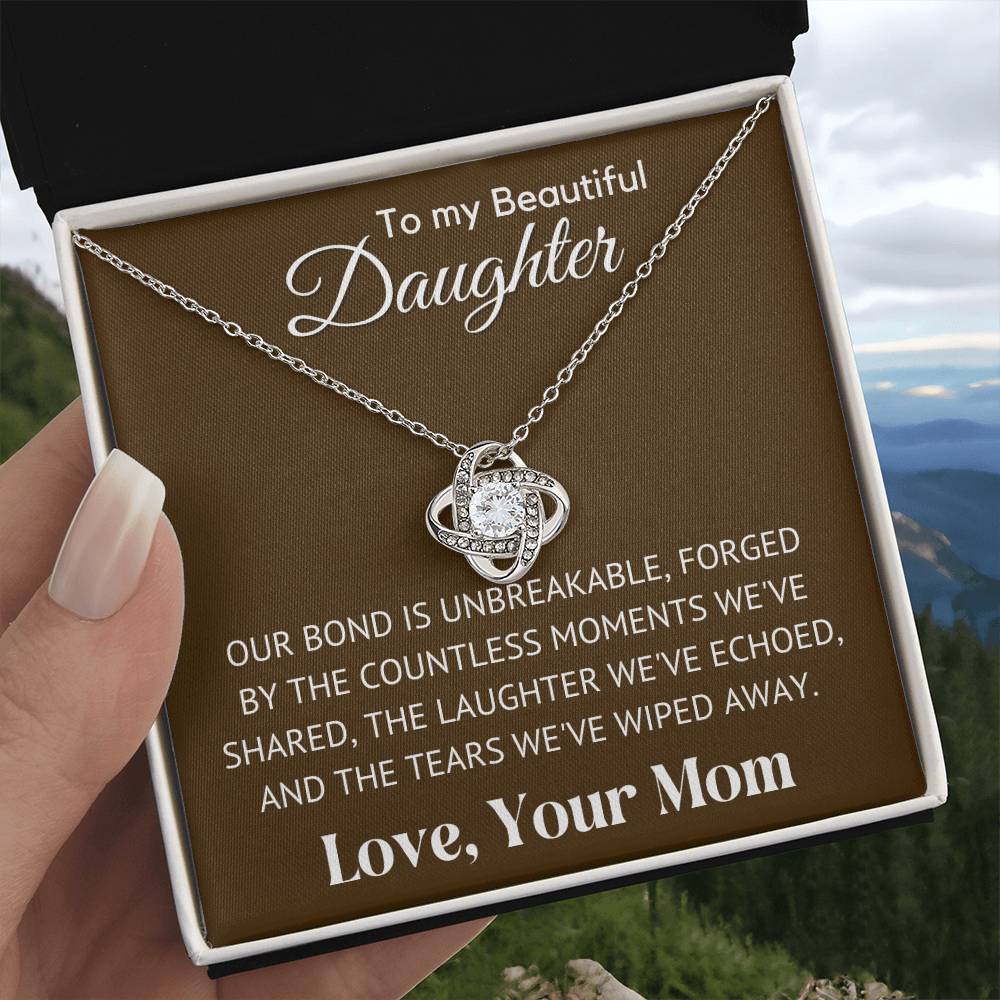 Our Bond Is Unbreakable, Gift For Daughter From Mom With Message Card And Gift Box