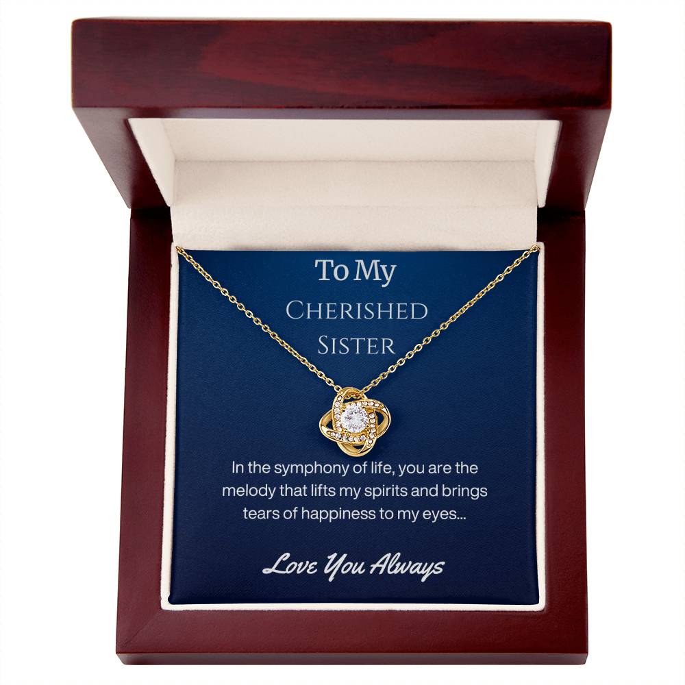 Sister Birthday Gift Necklace with Message Card and Gift Box - Symphony of Life