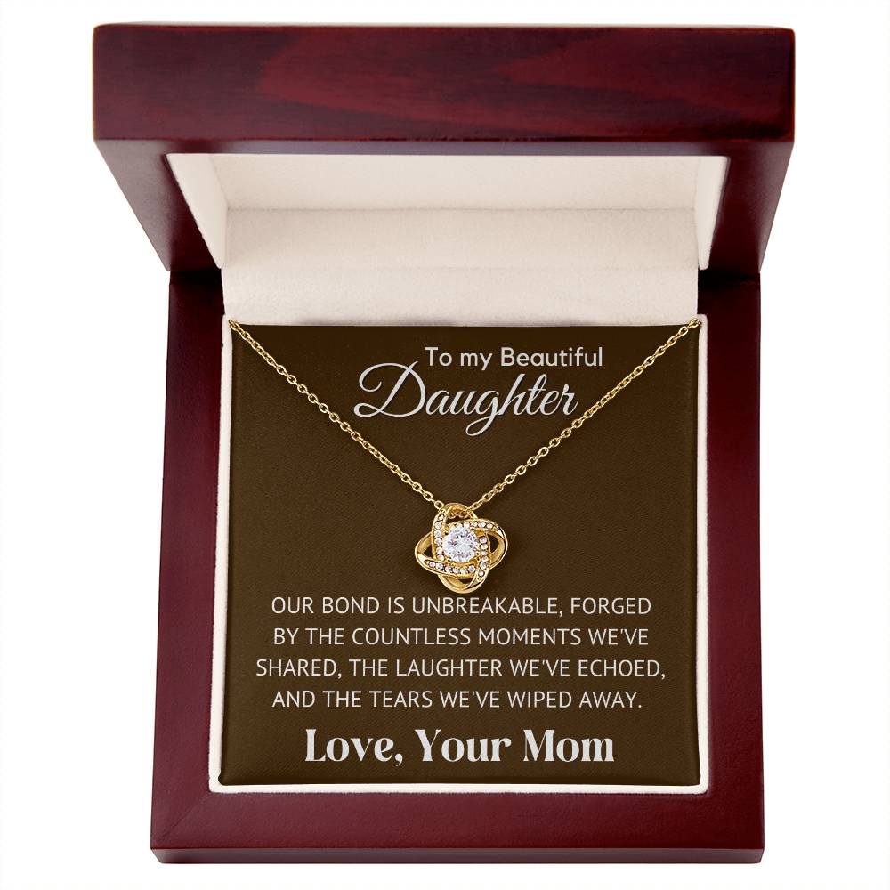 Our Bond Is Unbreakable, Gift For Daughter From Mom With Message Card And Gift Box