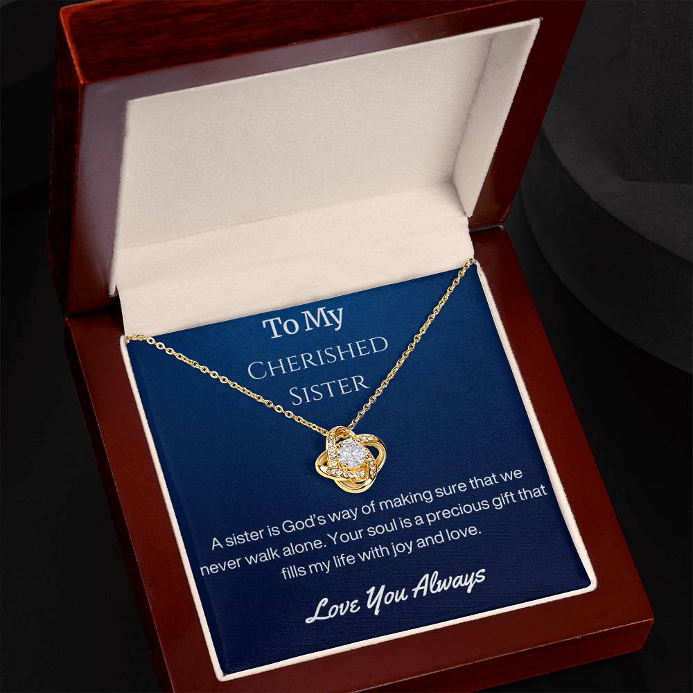 Sister Birthday Gift Necklace with Message Card and Gift Box - God's Way