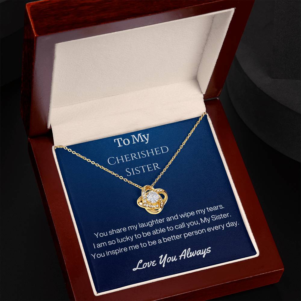 Sister Birthday Gift Necklace with Message Card and Gift Box - You Share My Laughter
