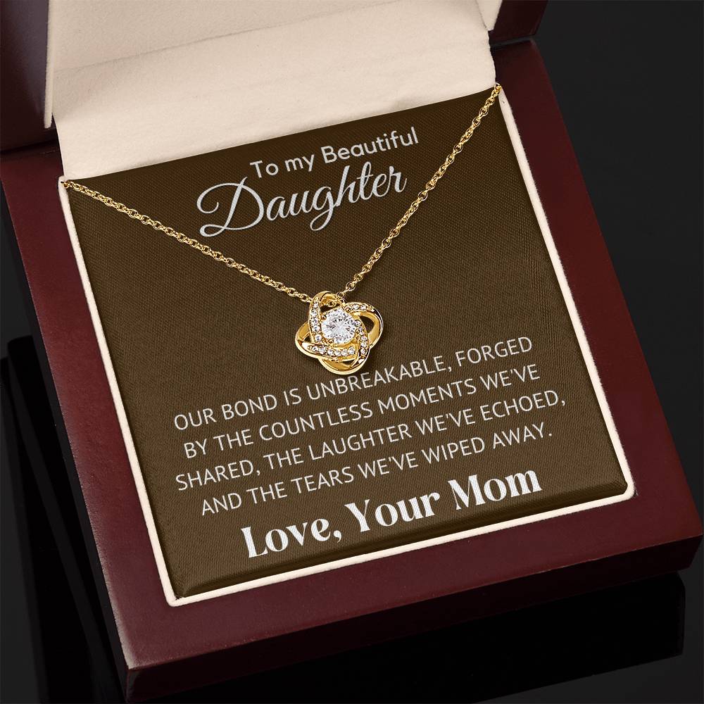 Our Bond Is Unbreakable, Gift For Daughter From Mom With Message Card And Gift Box