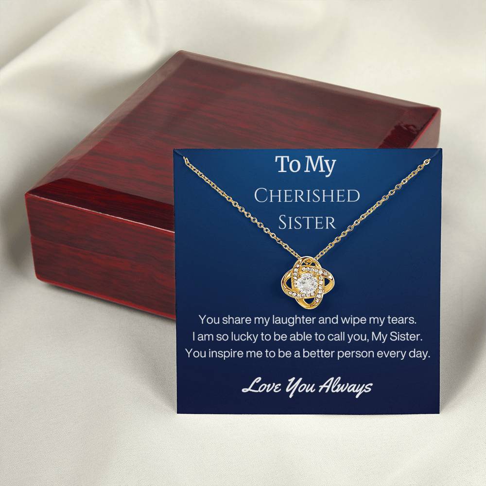 Sister Birthday Gift Necklace with Message Card and Gift Box - You Share My Laughter