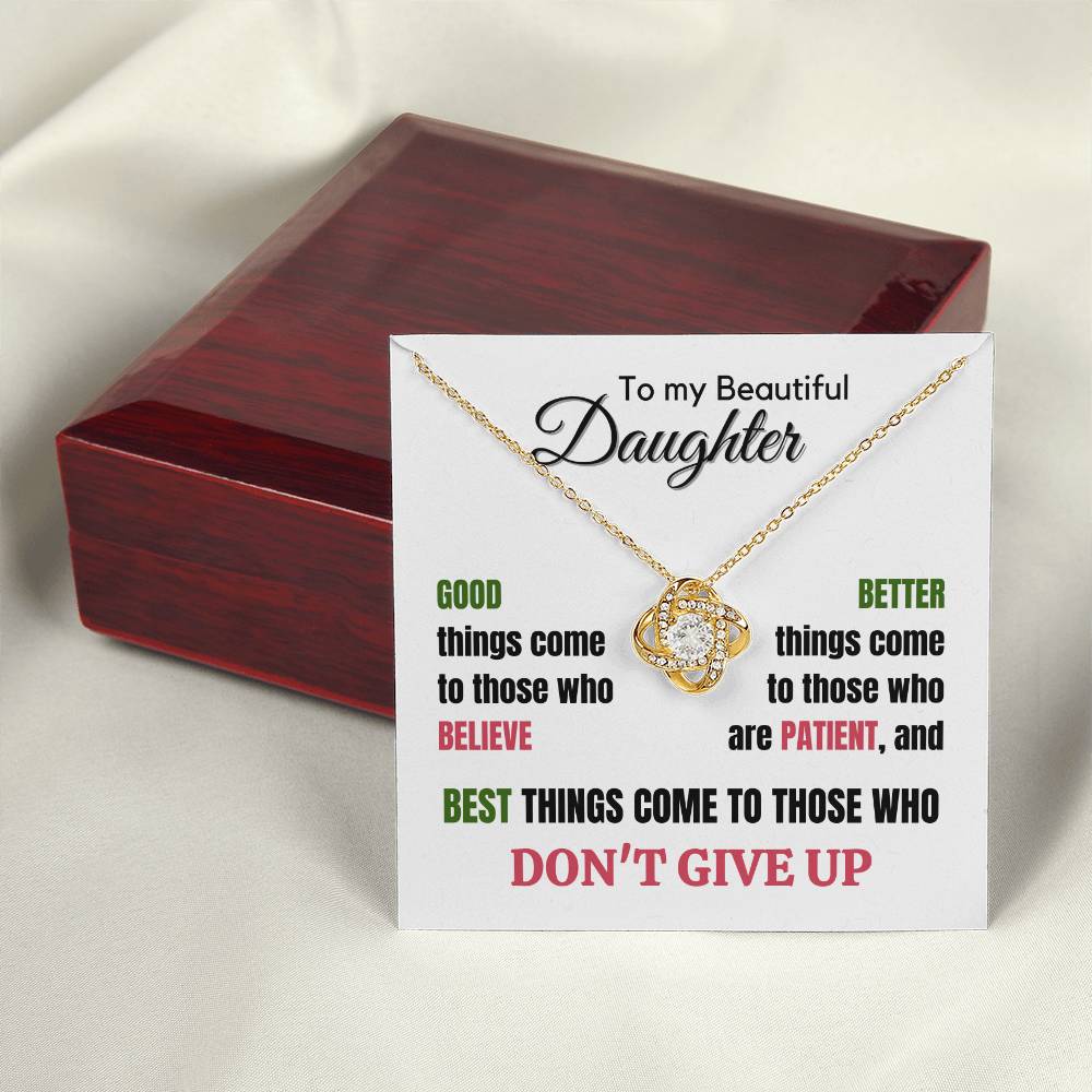 Don't Give Up - Gift For Daughter With Message Card And Gift Box