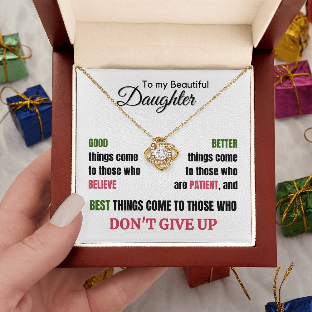 Don't Give Up - Gift For Daughter With Message Card And Gift Box