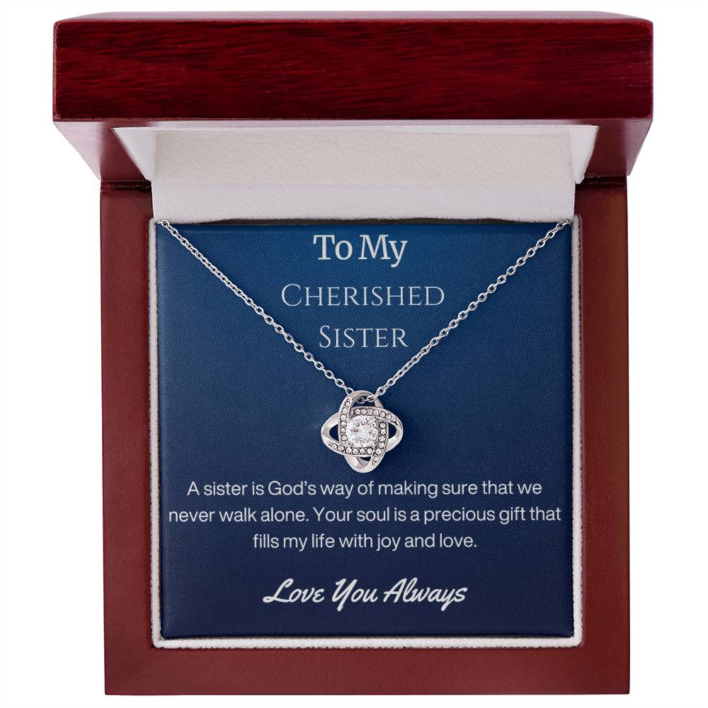 Sister Birthday Gift Necklace with Message Card and Gift Box - God's Way