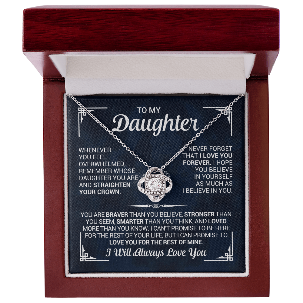 Inspirational Message Card Necklace for Daughter