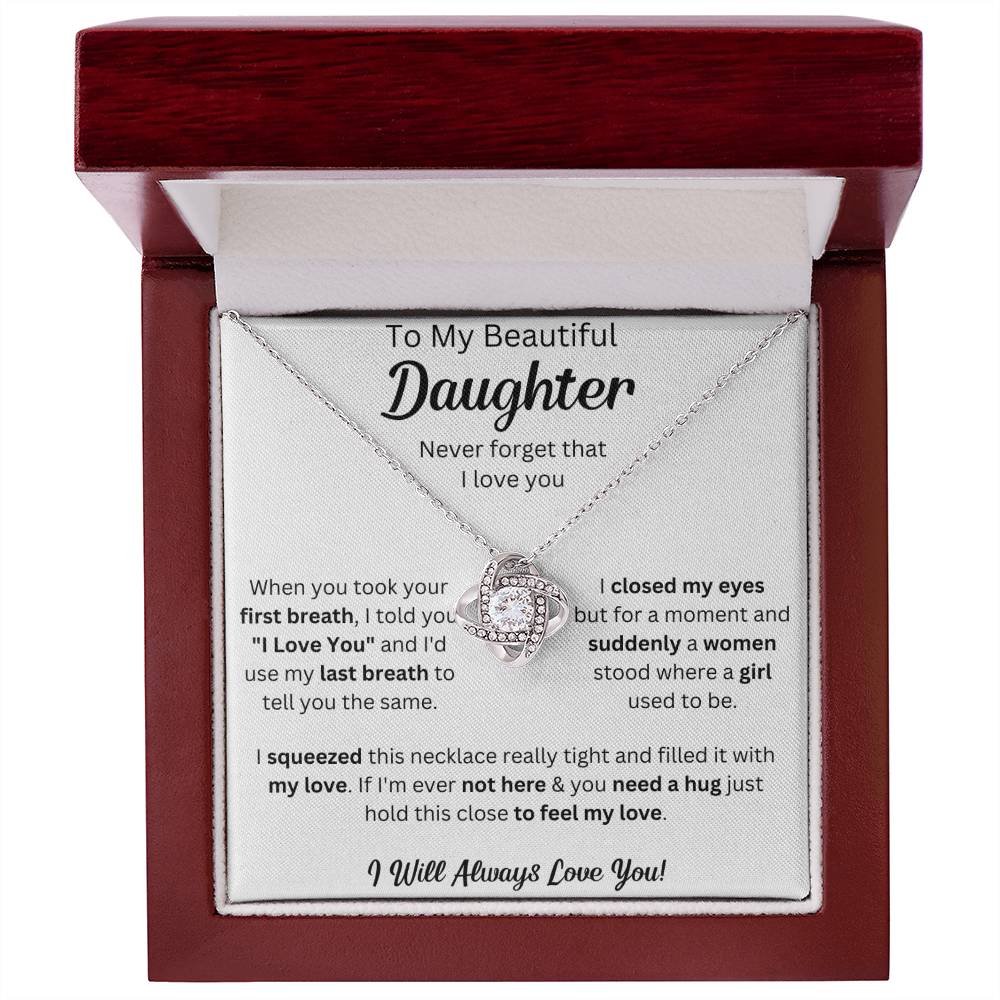 Gift For Daughter From Mom With Message Card And Gift Box - First Breath