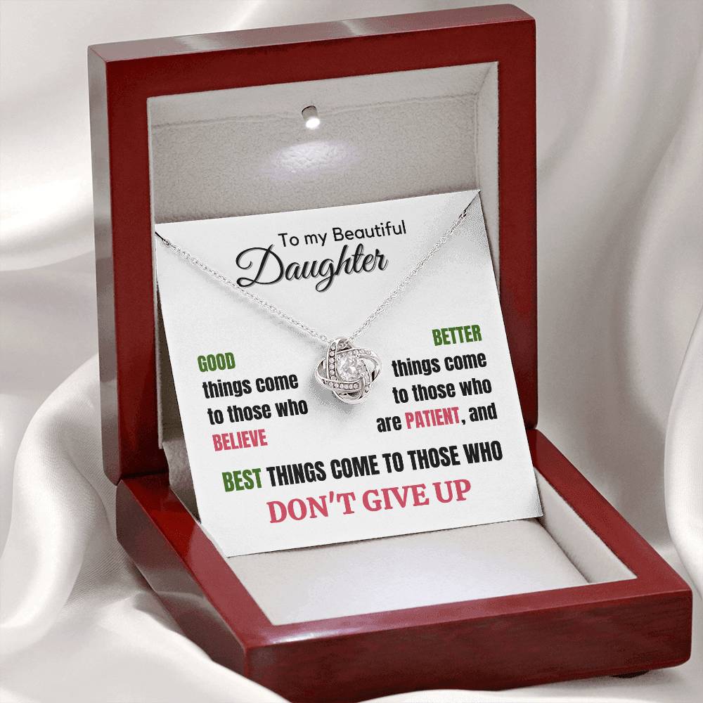 Don't Give Up - Gift For Daughter With Message Card And Gift Box