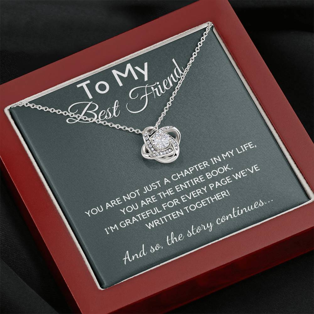 Best Friend Gift For Women, Love Knot Necklace with Gift Box