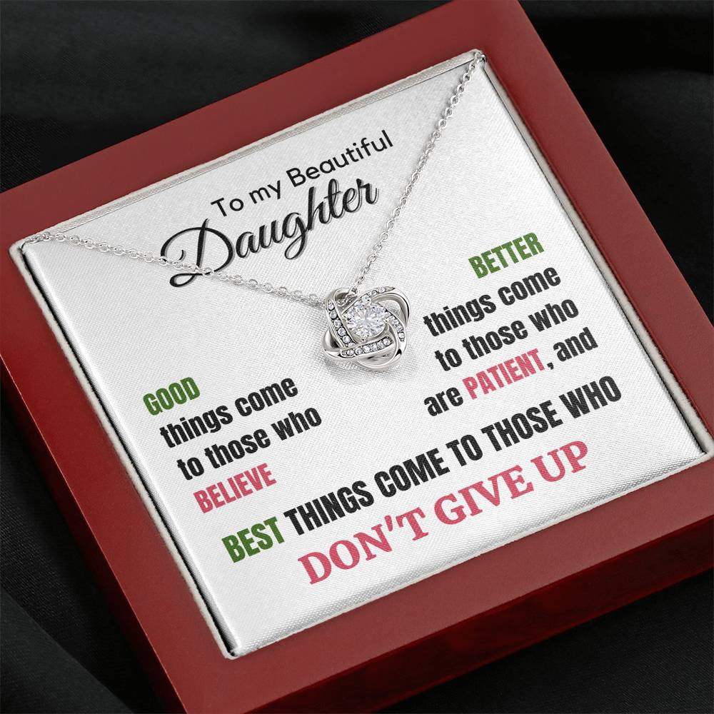 Don't Give Up - Gift For Daughter With Message Card And Gift Box