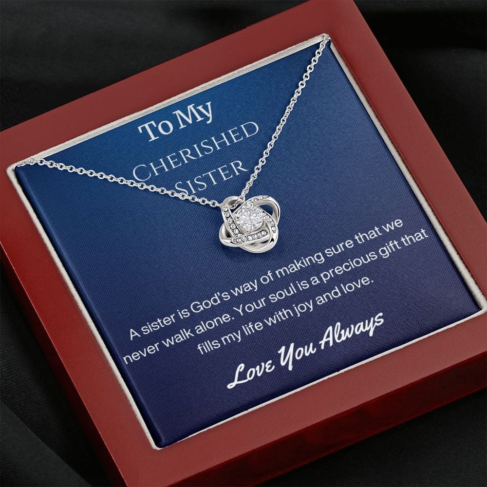 Sister Birthday Gift Necklace with Message Card and Gift Box - God's Way