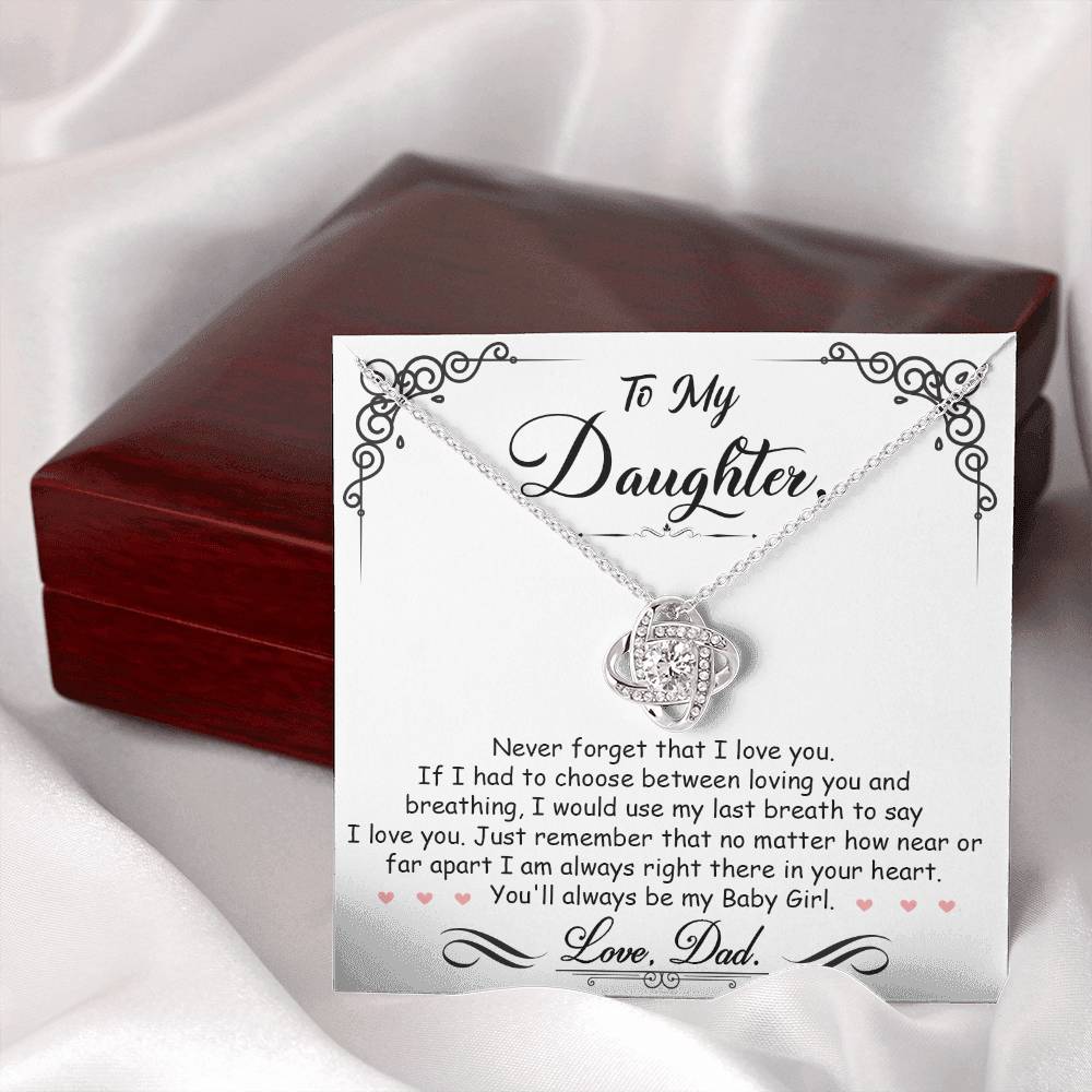 Gift For Daughter From Dad With Message Card And Gift Box - Always Be My Baby Girl