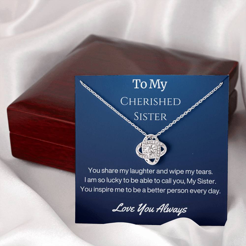 Sister Birthday Gift Necklace with Message Card and Gift Box - You Share My Laughter