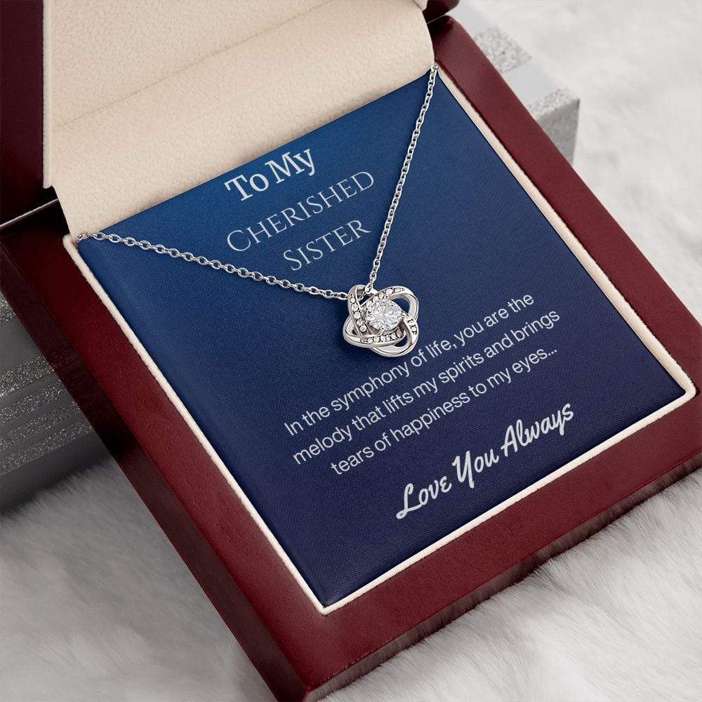 Sister Birthday Gift Necklace with Message Card and Gift Box - Symphony of Life
