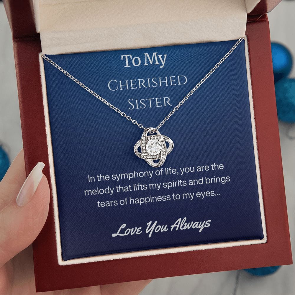 Sister Birthday Gift Necklace with Message Card and Gift Box - Symphony of Life