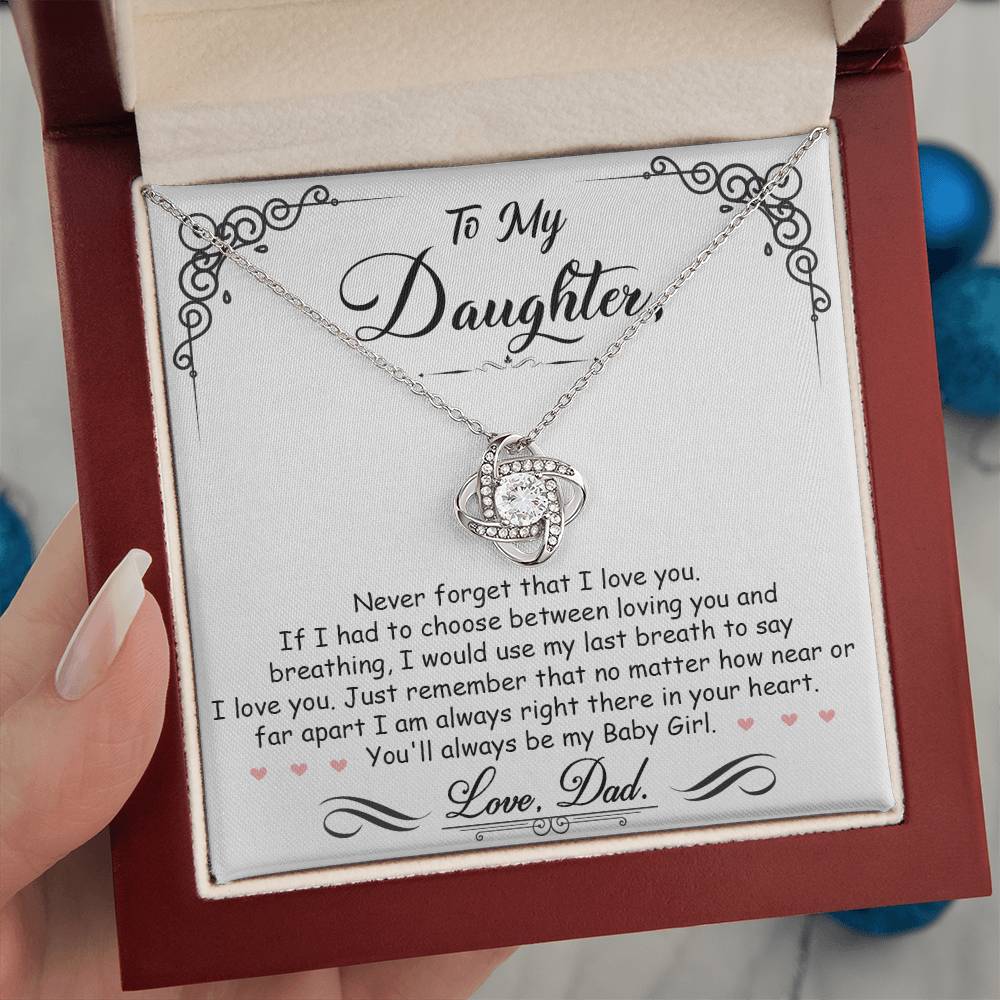 Gift For Daughter From Dad With Message Card And Gift Box - Always Be My Baby Girl