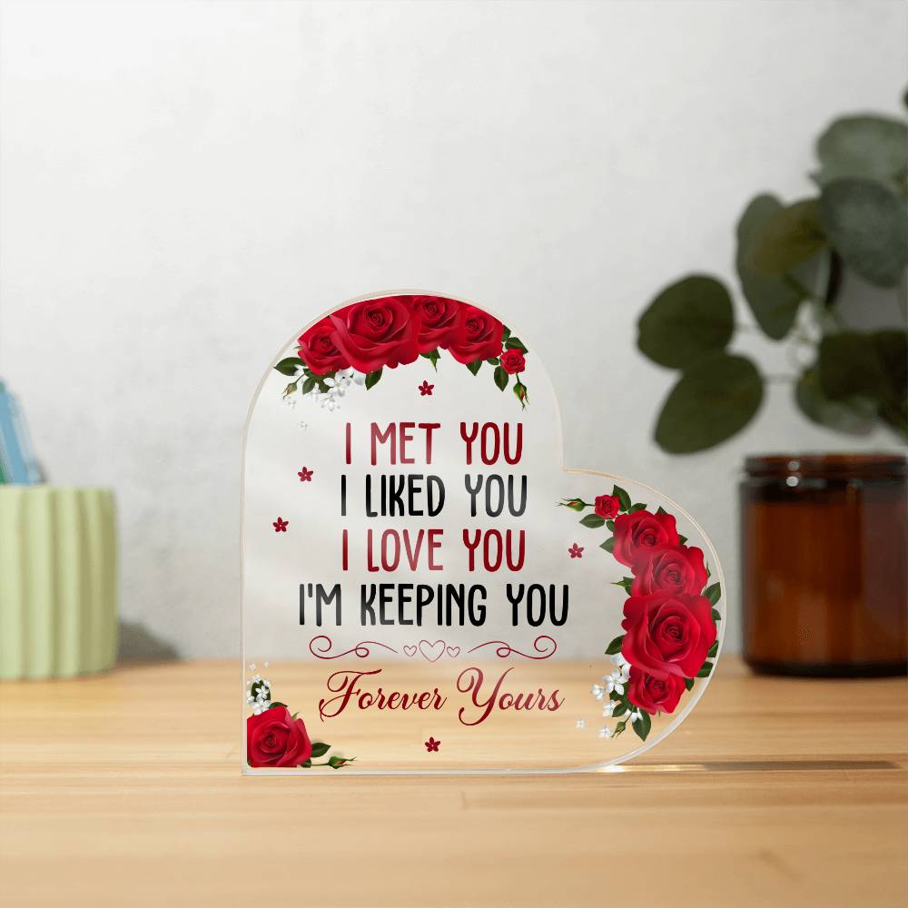 Valentine's Day Gifts For Girlfriend, Anniversary Birthday Gifts for Wife - I Met You