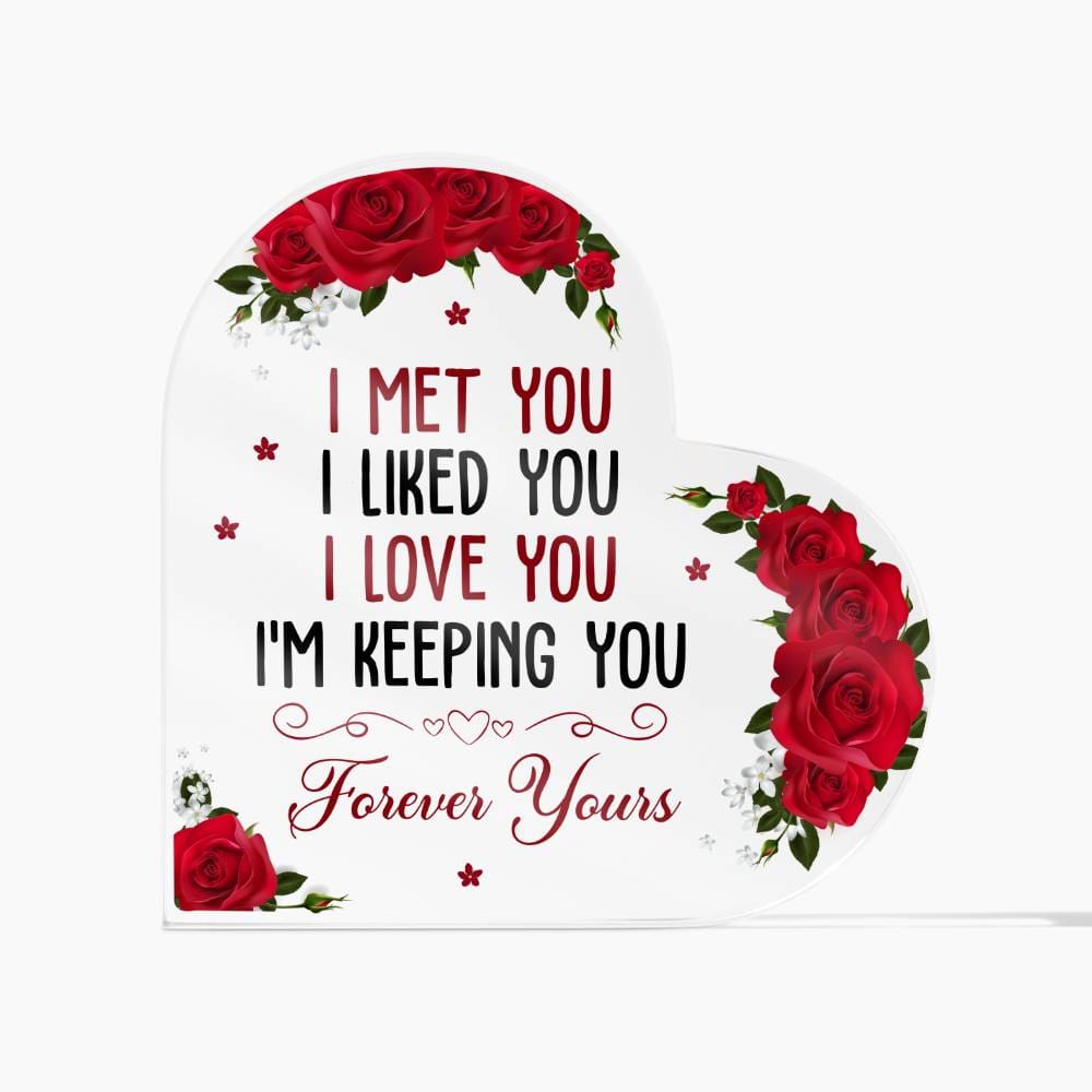 Valentine's Day Gifts For Girlfriend, Anniversary Birthday Gifts for Wife - I Met You