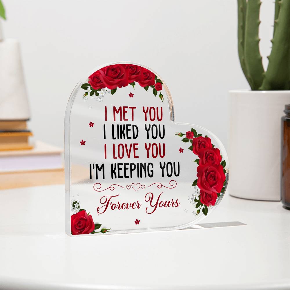 Valentine's Day Gifts For Girlfriend, Anniversary Birthday Gifts for Wife - I Met You
