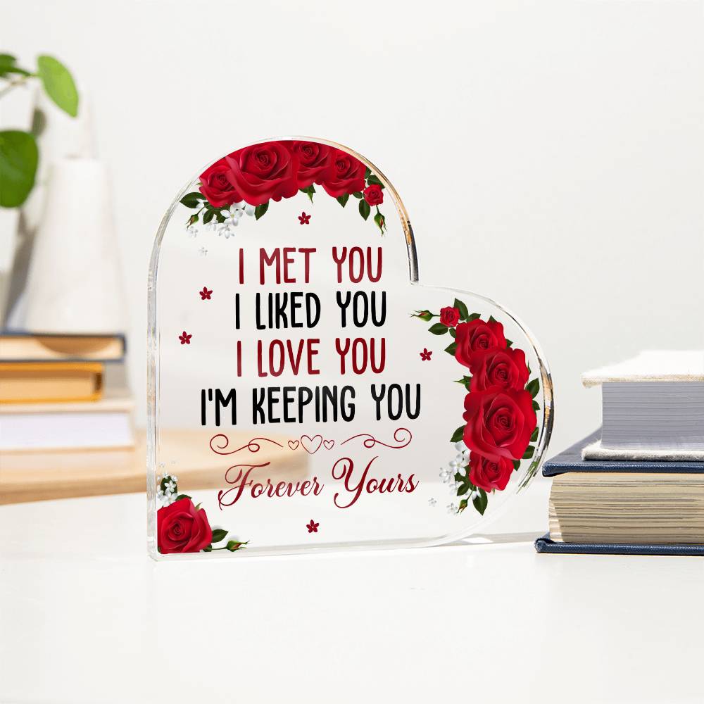 Valentine's Day Gifts For Girlfriend, Anniversary Birthday Gifts for Wife - I Met You