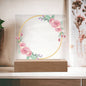 Gift for Sister, Premium Acrylic Keepsake on Wooden Base with Built-in Colorful LED Lights