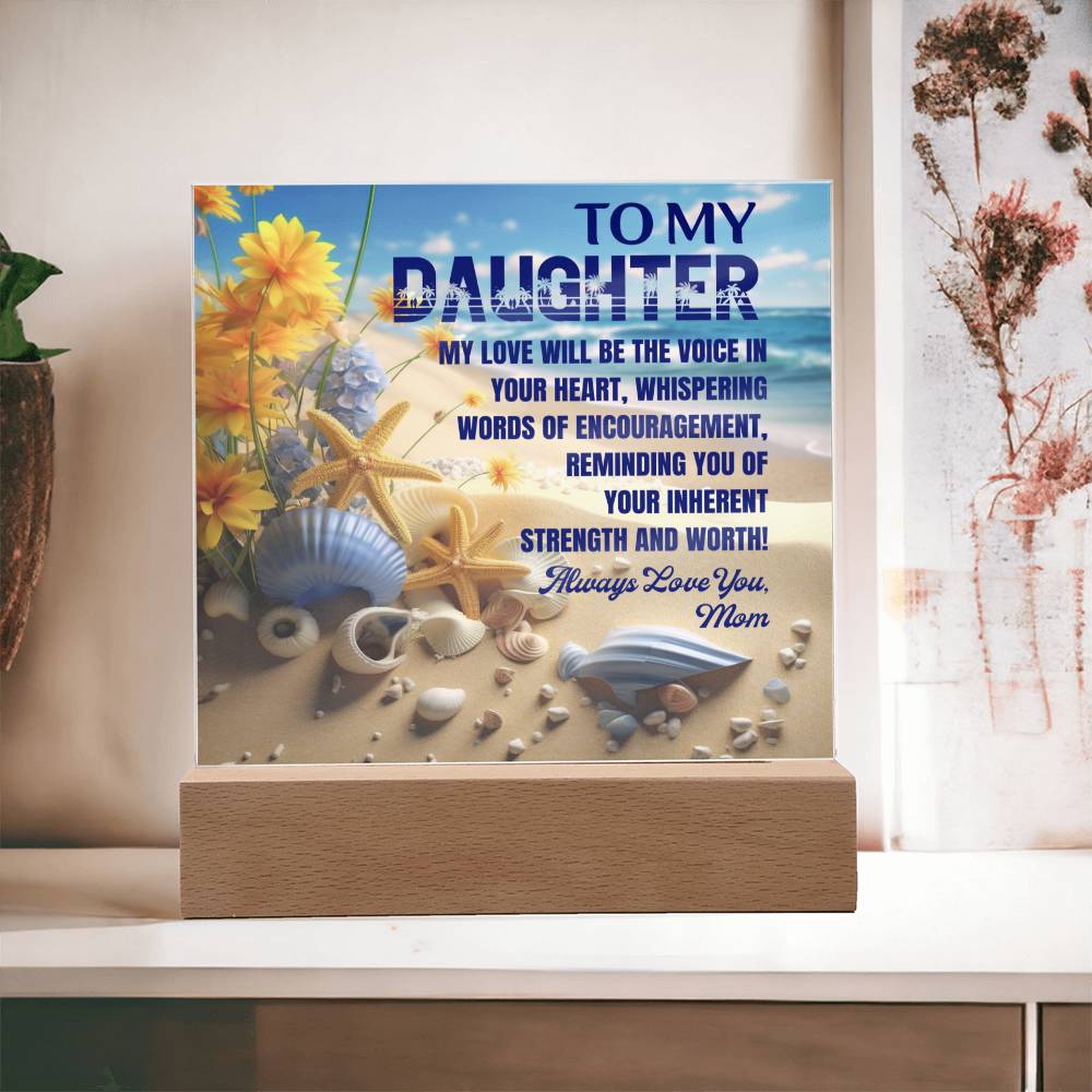 Voice In Your Heart - Gift for Daughter, Premium Acrylic Keepsake with Built-in LED Lights