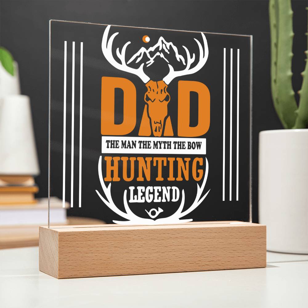 Hunters Gift For Dad, Premium Acrylic Home Décor with Built-in LED Lights