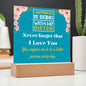 Gift for Sister, Premium Acrylic Keepsake on Wooden Base