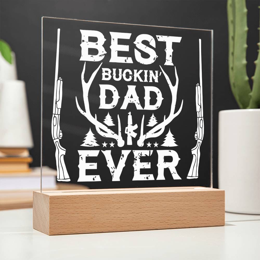Hunters Gift For Dad, Premium Acrylic Home Décor with Built-in LED Lights