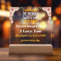 Gift for Sister, Premium Acrylic Keepsake on Wooden Base with Built-in Colorful LED Lights