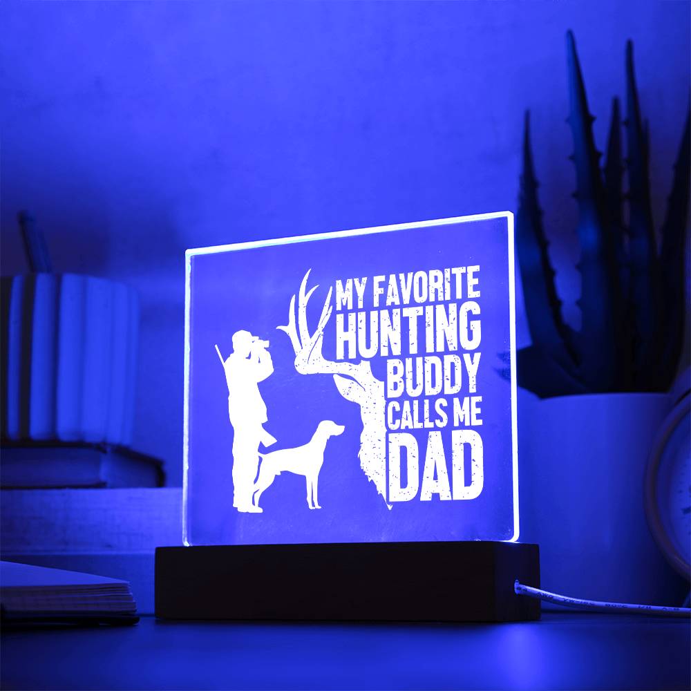 Hunters Gift For Dad, Premium Acrylic Home Décor with Built-in LED Lights