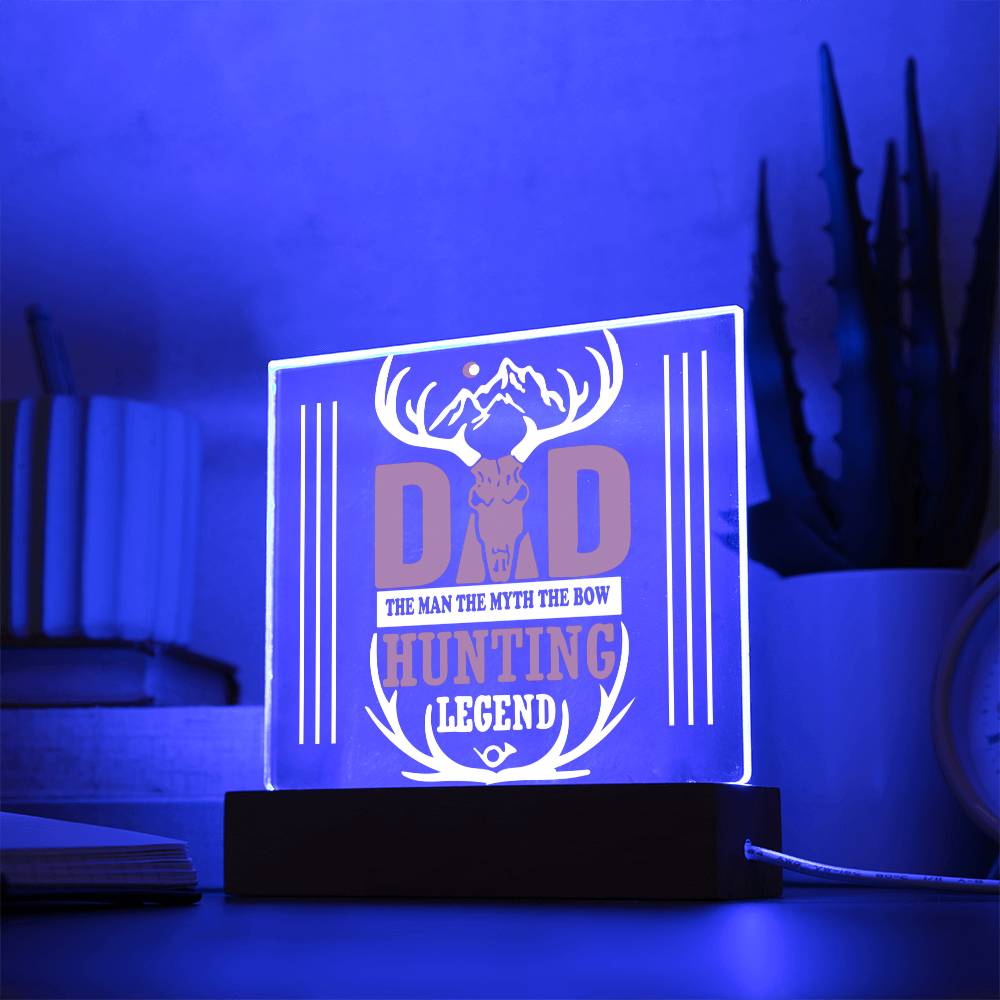 Hunters Gift For Dad, Premium Acrylic Home Décor with Built-in LED Lights