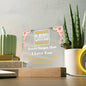 Gift for Sister, Premium Acrylic Keepsake on Wooden Base with Built-in Colorful LED Lights