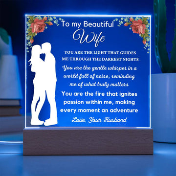 Gift for Wife, Premium Acrylic Keepsake with Built-in LED Lights - You Are The Light