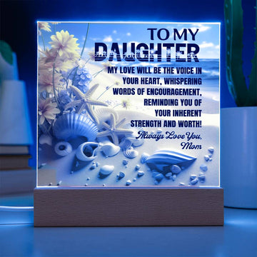 Voice In Your Heart - Gift for Daughter, Premium Acrylic Keepsake with Built-in LED Lights