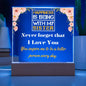 Gift for Sister, Premium Acrylic Keepsake on Wooden Base with Built-in Colorful LED Lights