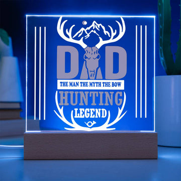 Hunters Gift For Dad, Premium Acrylic Home Décor with Built-in LED Lights