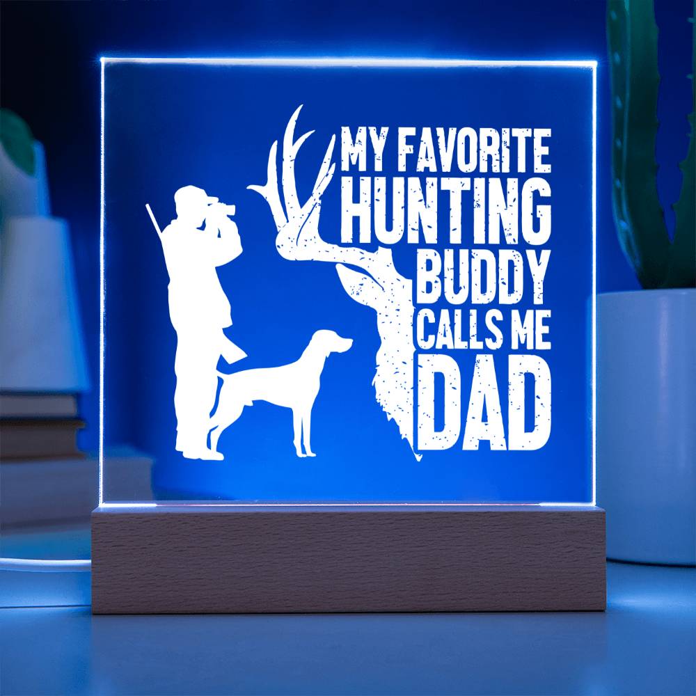 Hunters Gift For Dad, Premium Acrylic Home Décor with Built-in LED Lights